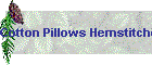 Cotton Pillows Hemstitched. Pearled Ivory colored