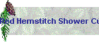Red Hemstitch Shower Curtain